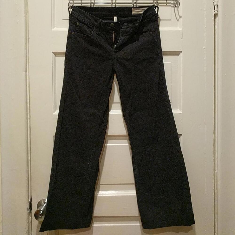 HEMMED Rag & Bone Black Wide Leg Jeans